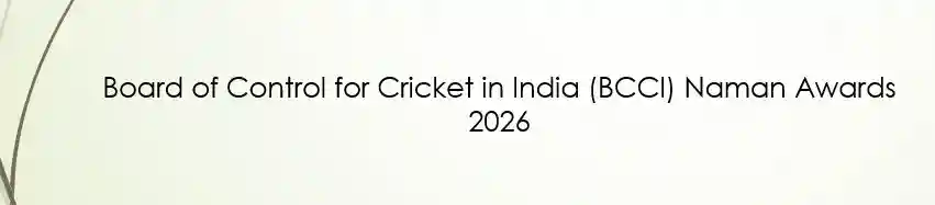 BCCI Naman Awards 2026